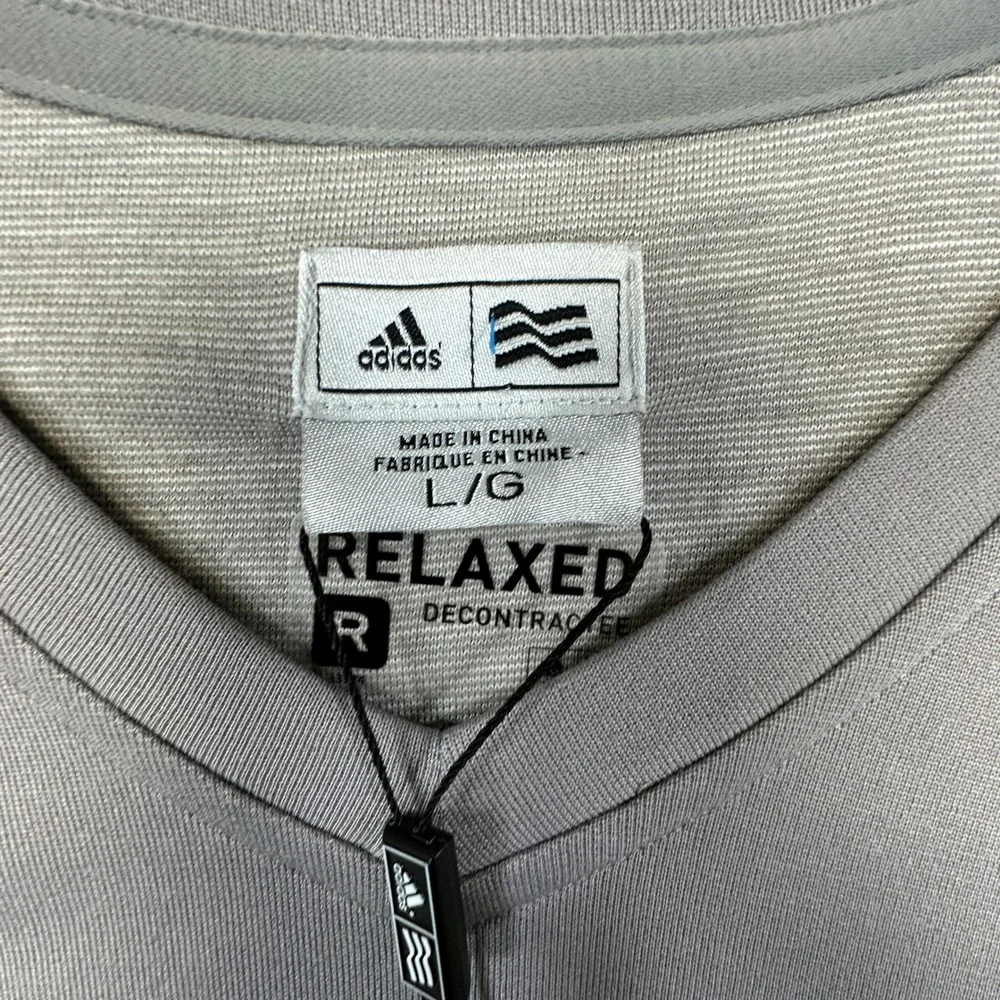 Adidas Golf Sweatshirt Vest Layer Mens L Cinder Grey‎ Relaxed Fit Sleeveless NEW